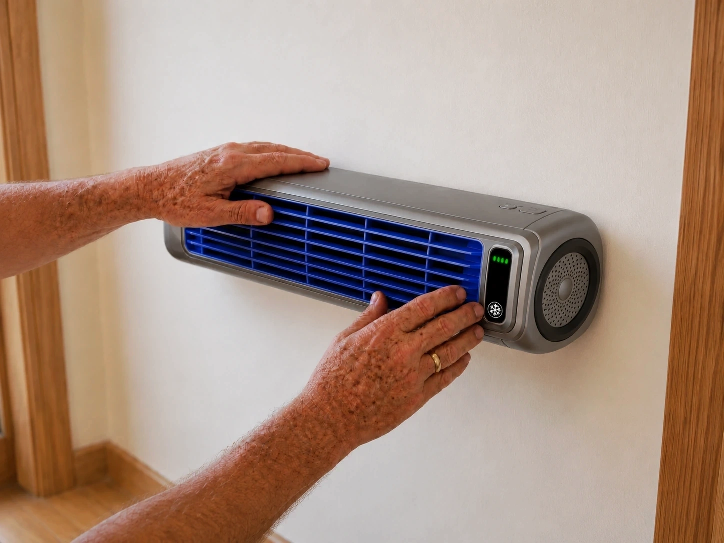 Écran tactile du Froza AC affichant 22 degrés